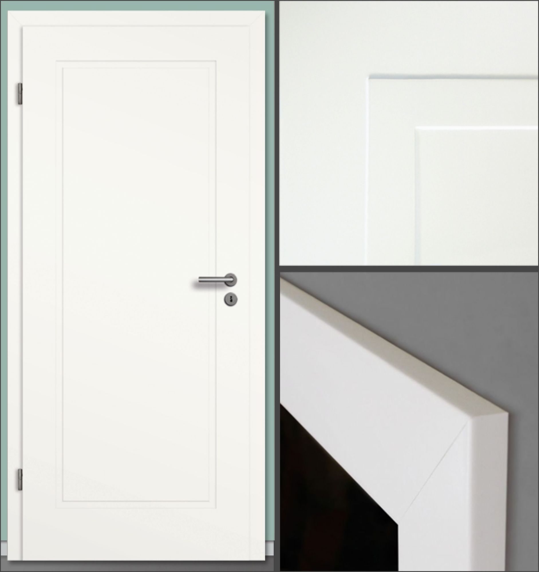 Innentür mit Zarge - Profiltür Amrum 1 - Weißlack